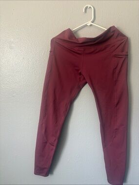 Women's High-Waist Leggings — Burgundy